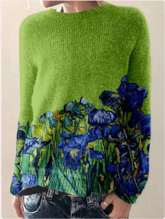 Lora Women's 3D Floral Knit Sweater