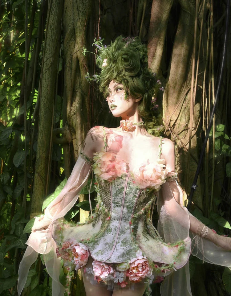 Garden Fairy Floral Dress Set for Women - gallery