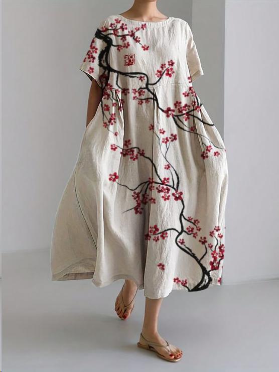 Colorful Floral Pattern Dress