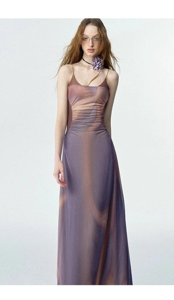 Of Akiva Elegant Satin Maxi Dress for Women - gallery