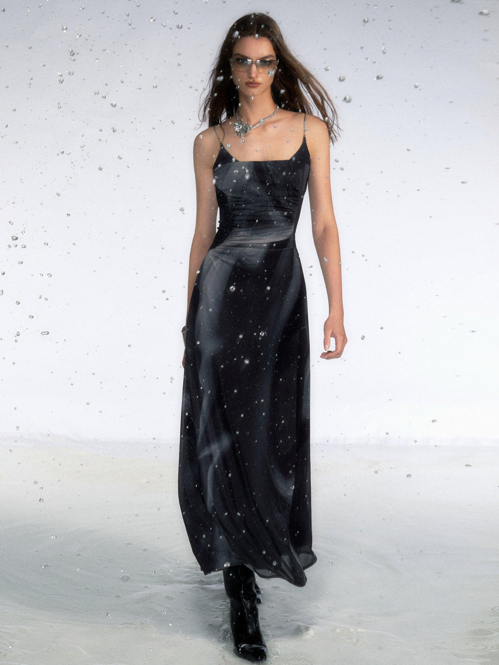 Of Akiva Elegant Satin Maxi Dress for Women - gallery