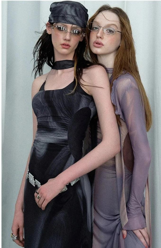 Of Akiva Elegant Satin Maxi Dress for Women - gallery