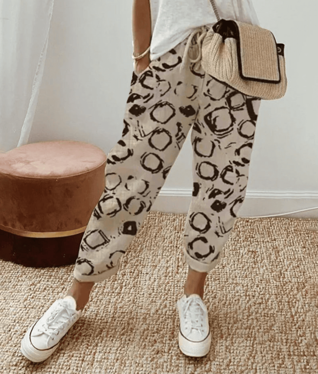 Stylish Cotton-Linen Pants