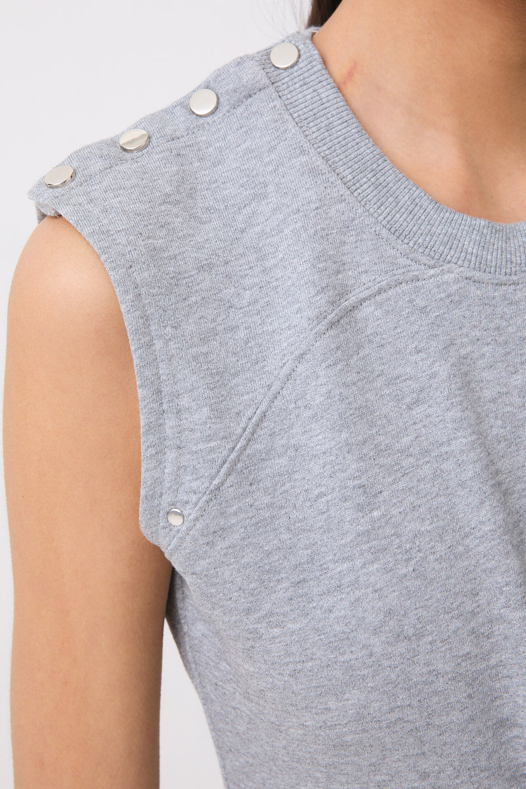 Grey Marl Skort Mini Dress for Women — Hidden Shorts Sporty - gallery
