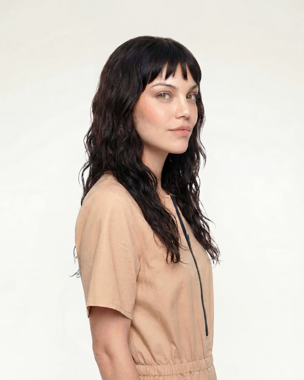 Clay Organic Cotton Cropped Jumpsuit for Women — Straight Leg - gallery