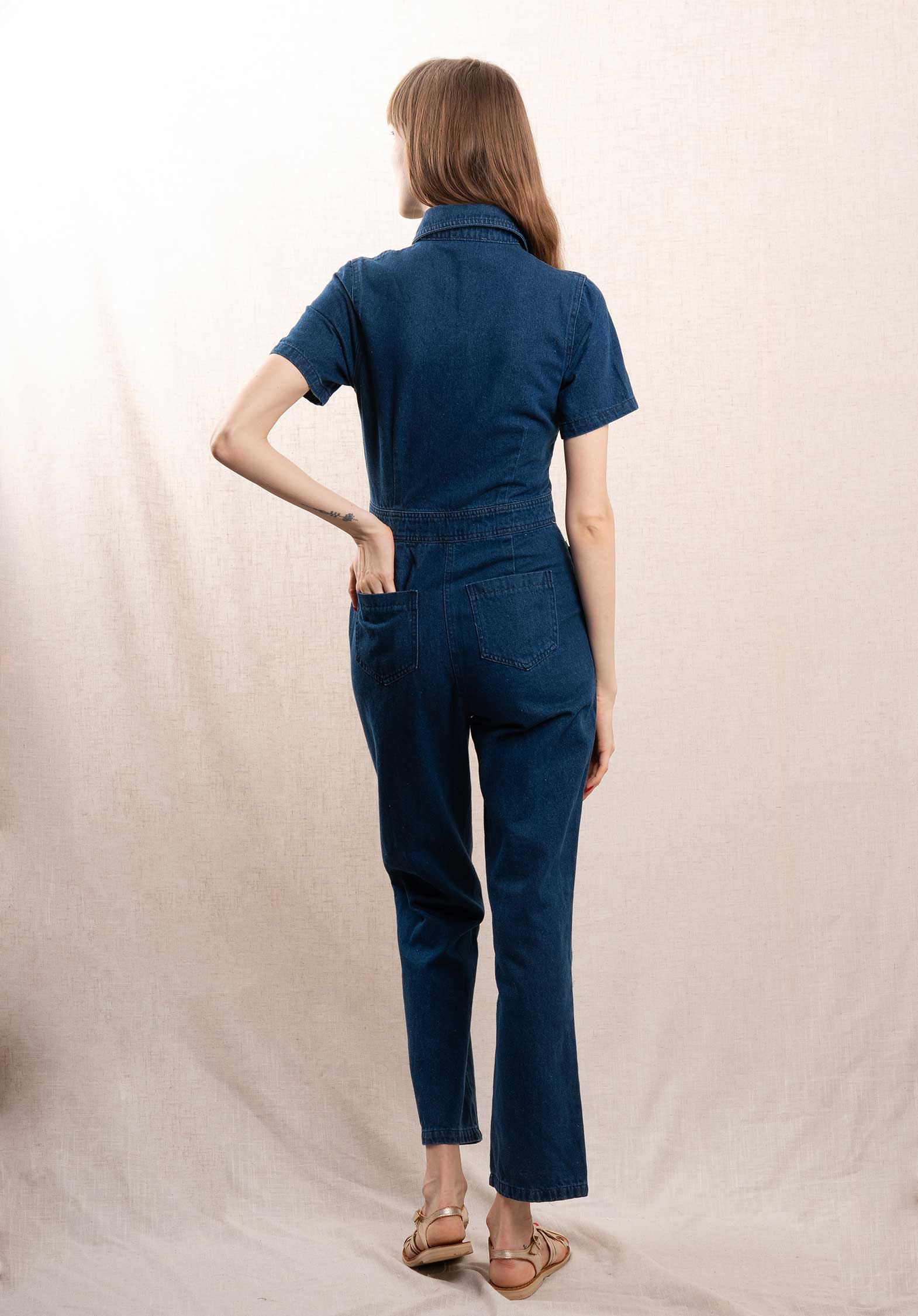 Classic Relaxed Denim Jumpsuit for Women — Everyday Style - gallery