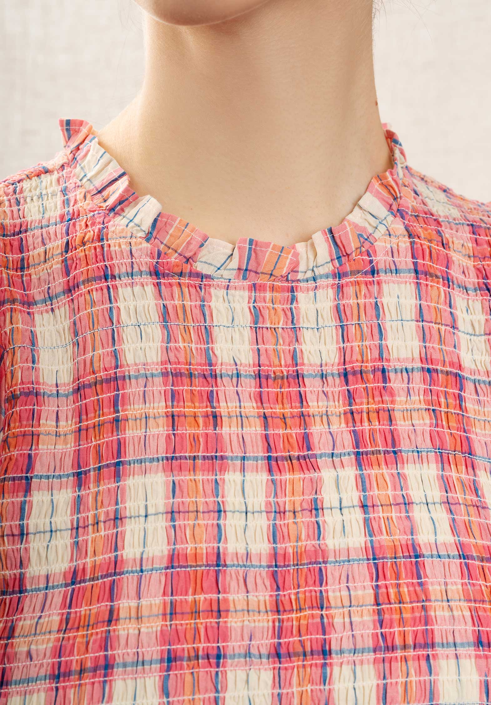 Multi-Colour Check Print Dress for Women — Relaxed Fit - gallery
