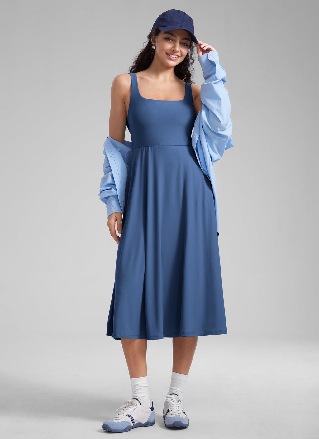 Cloudweight Double Lined Pocket Midi Dress - gallery