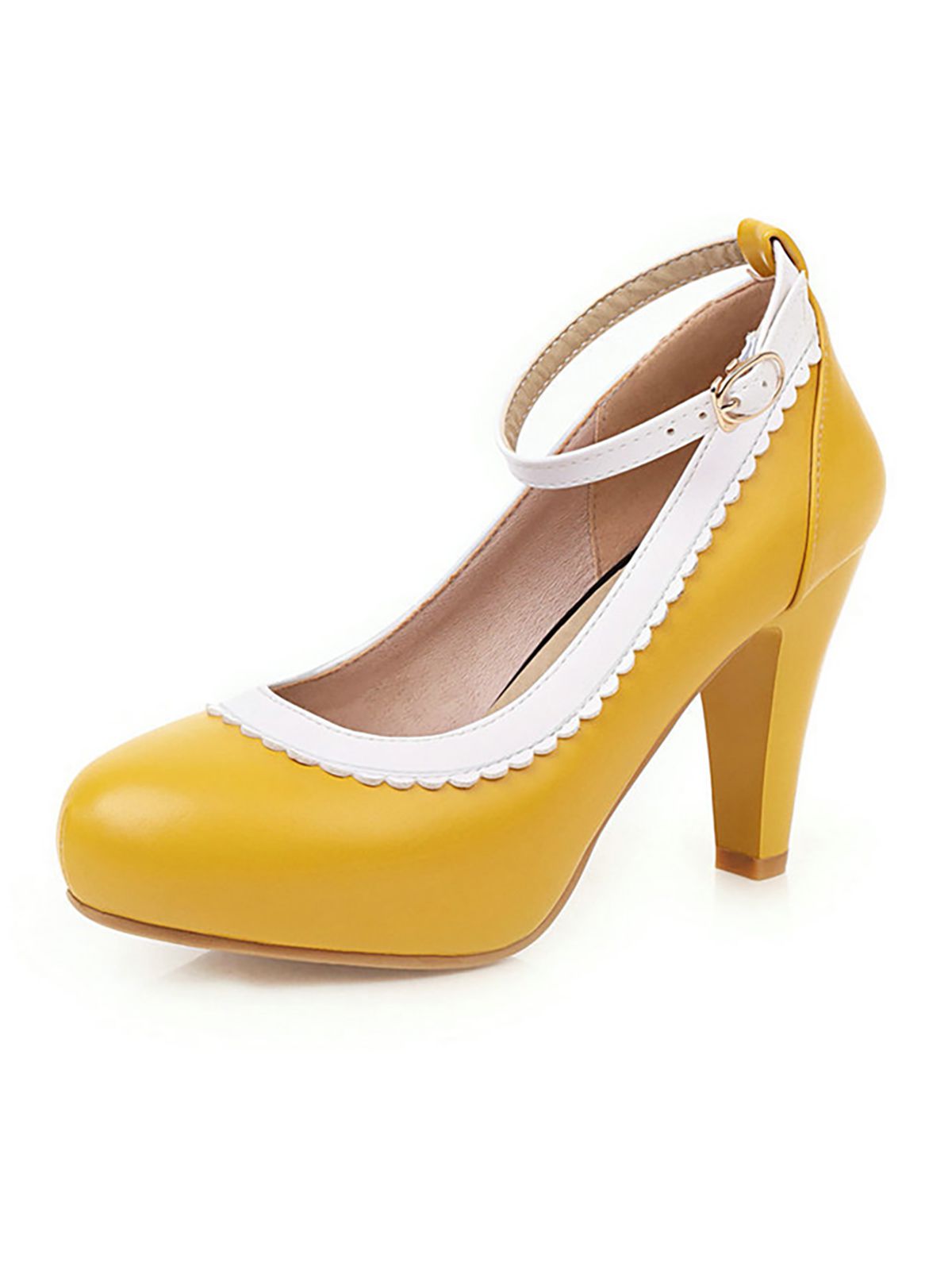 Retro Ankle Strap High Heels Shoes for Women - gallery