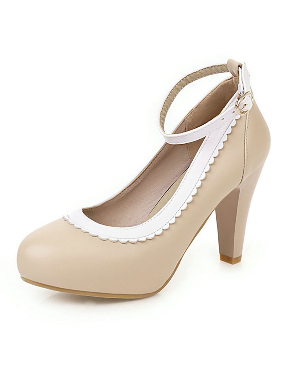 Retro Ankle Strap High Heels Shoes for Women - gallery
