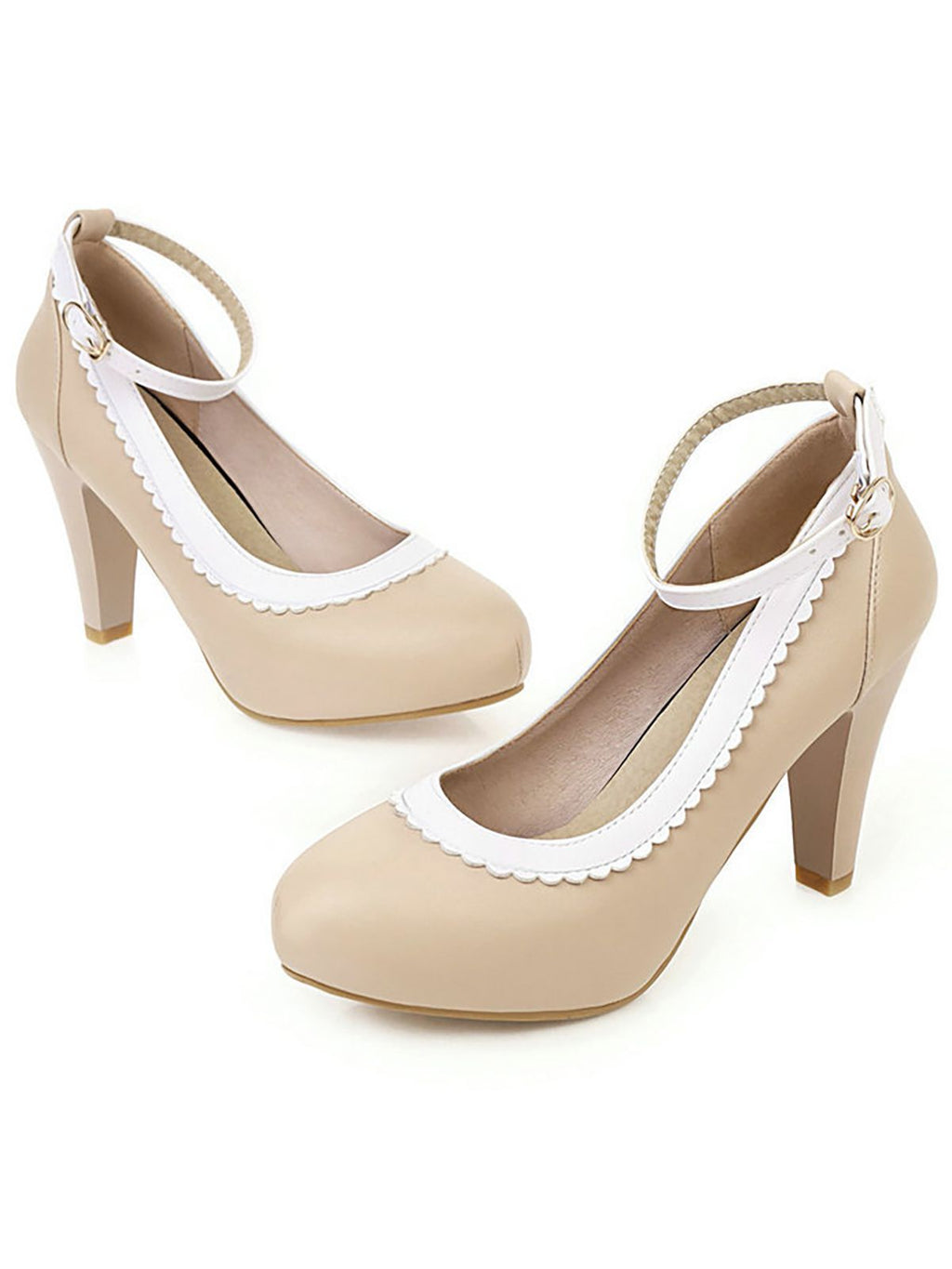 Retro Ankle Strap High Heels Shoes for Women - gallery