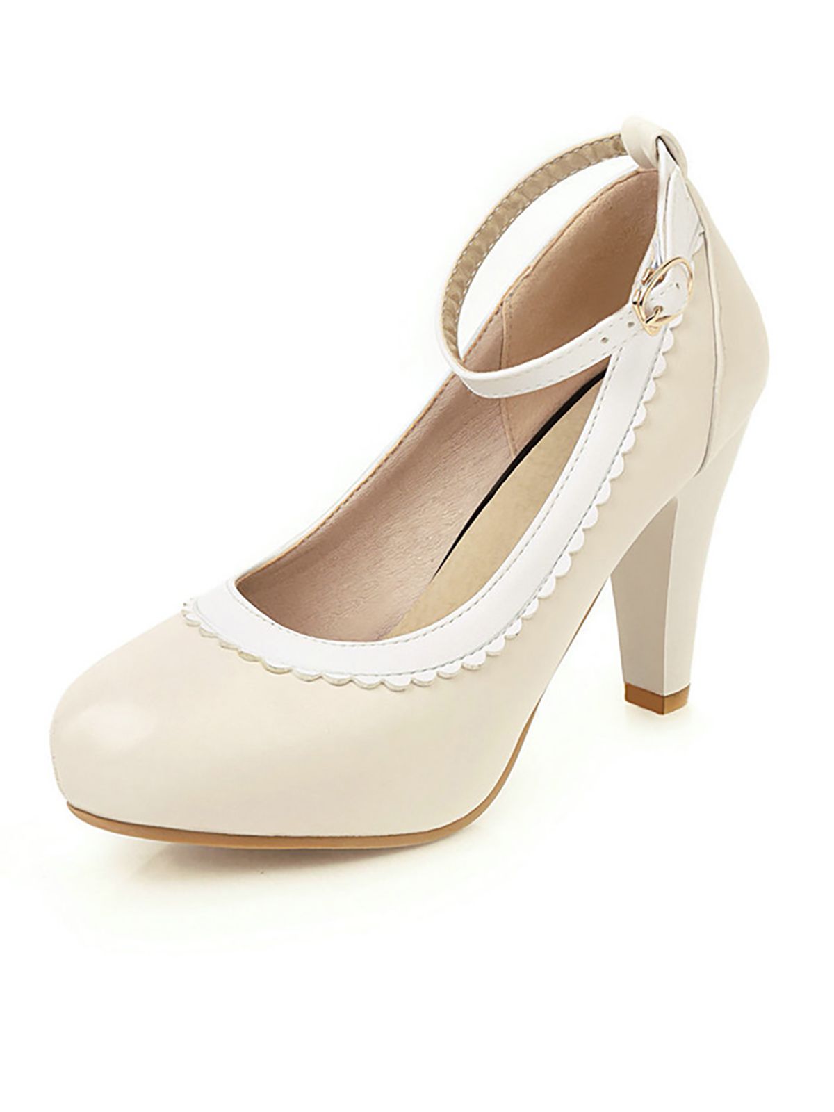 Retro Ankle Strap High Heels Shoes for Women - gallery