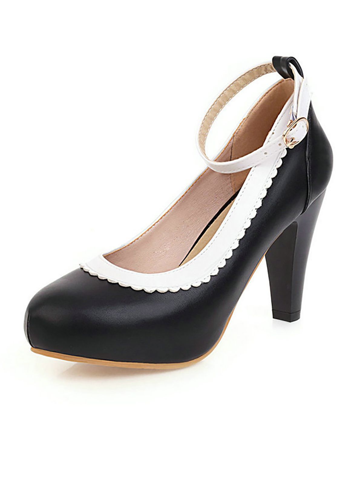 Retro Ankle Strap High Heels Shoes for Women - gallery
