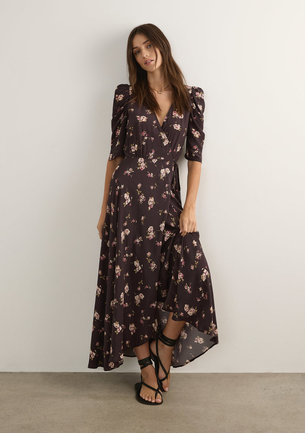 Cara Wrap Maxi Dress for Women - gallery
