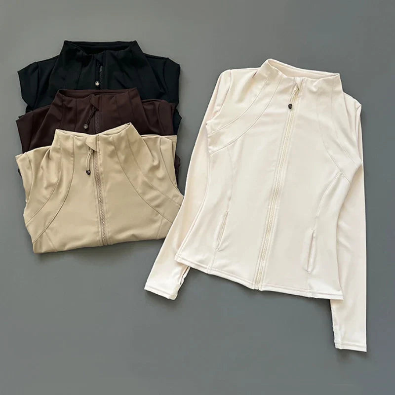 Activewear Apparel: Quick-Dry, Slim-Fit Fitness Jacket for Women