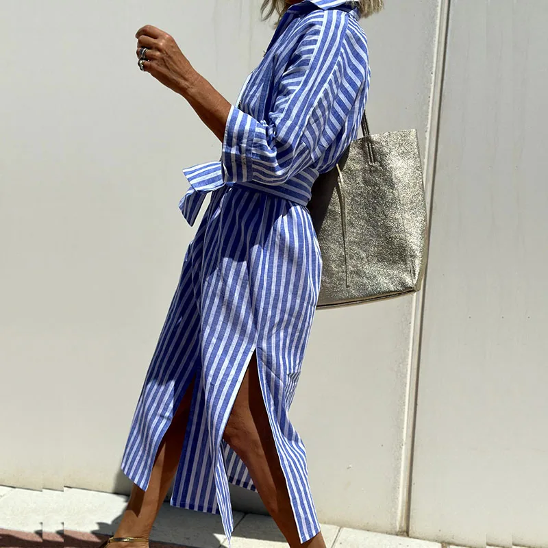 Neda - Stylish Striped Dress