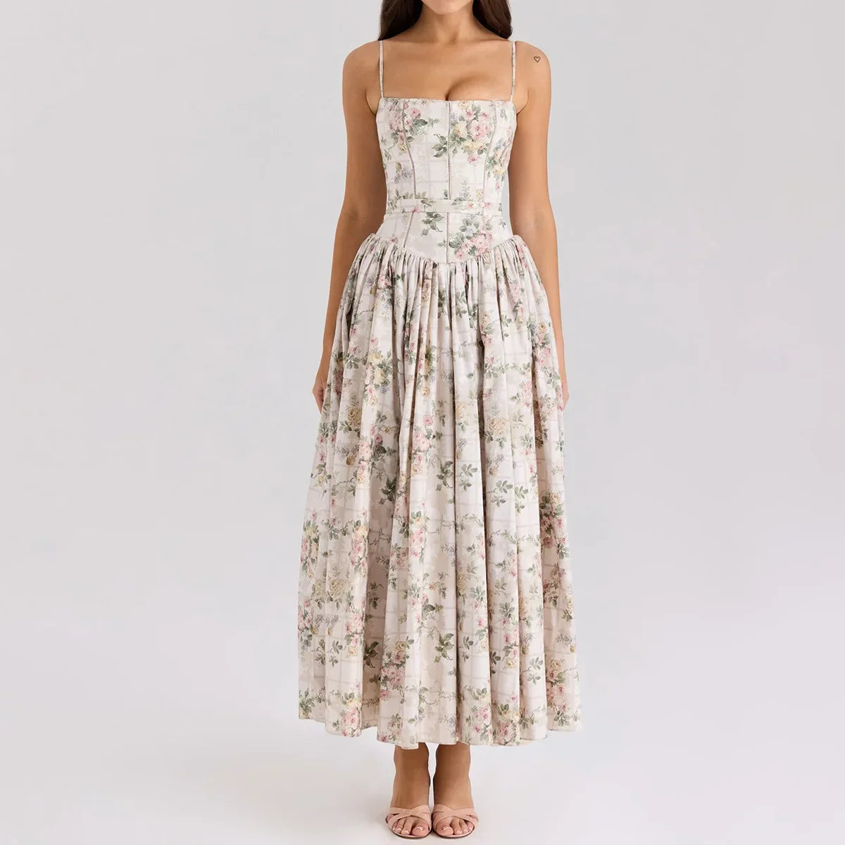 Olivietta's Floral Print Midi Sundress for Women - gallery