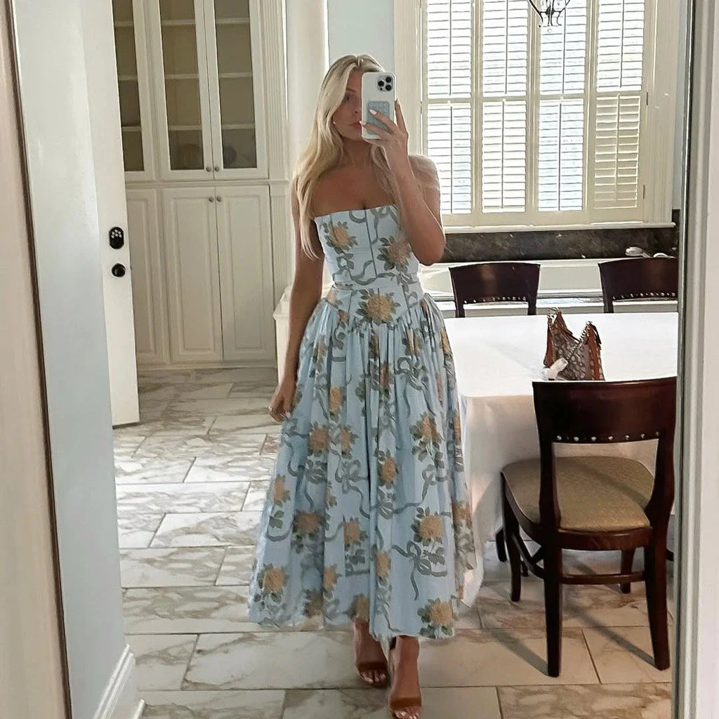 Olivietta's Floral Print Midi Sundress for Women - gallery