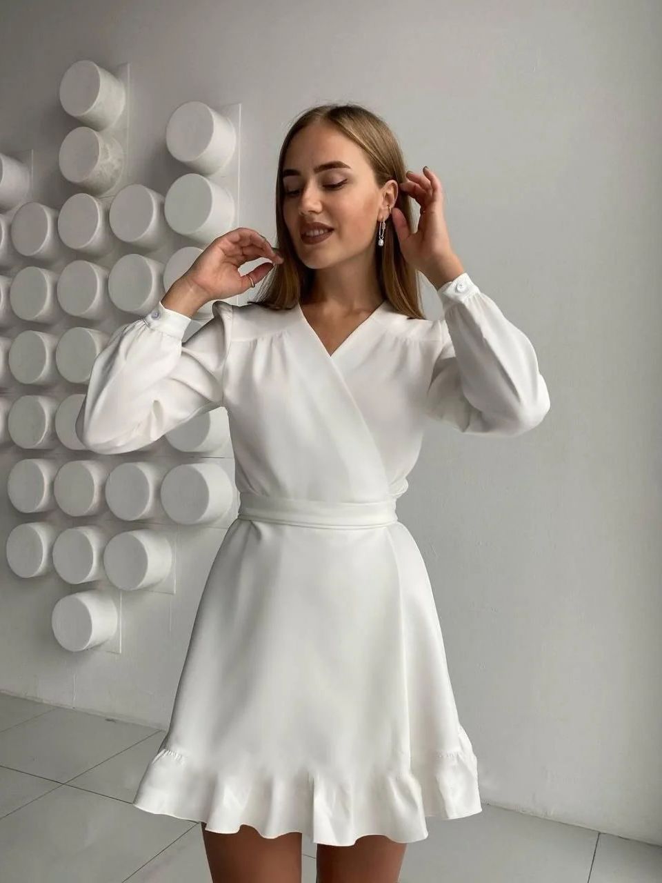 Stylish Long-Sleeve Mini Dress