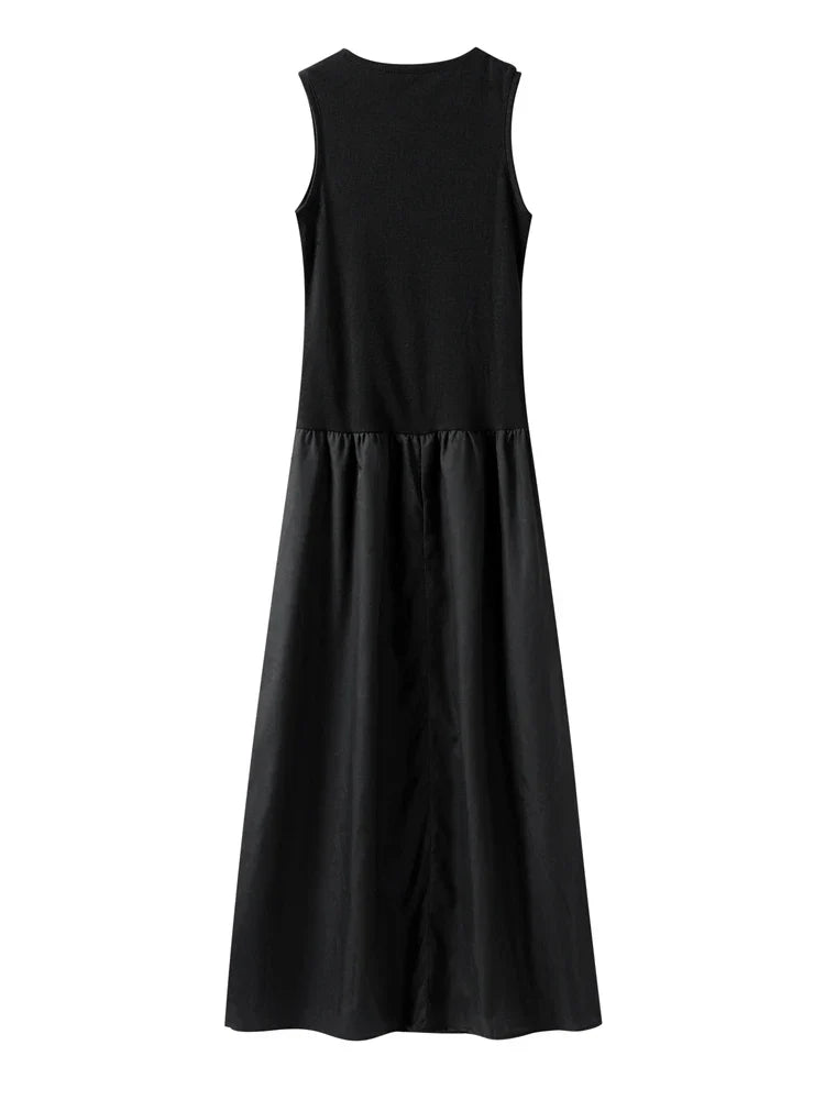 Edda Midi Dress for Women - Black