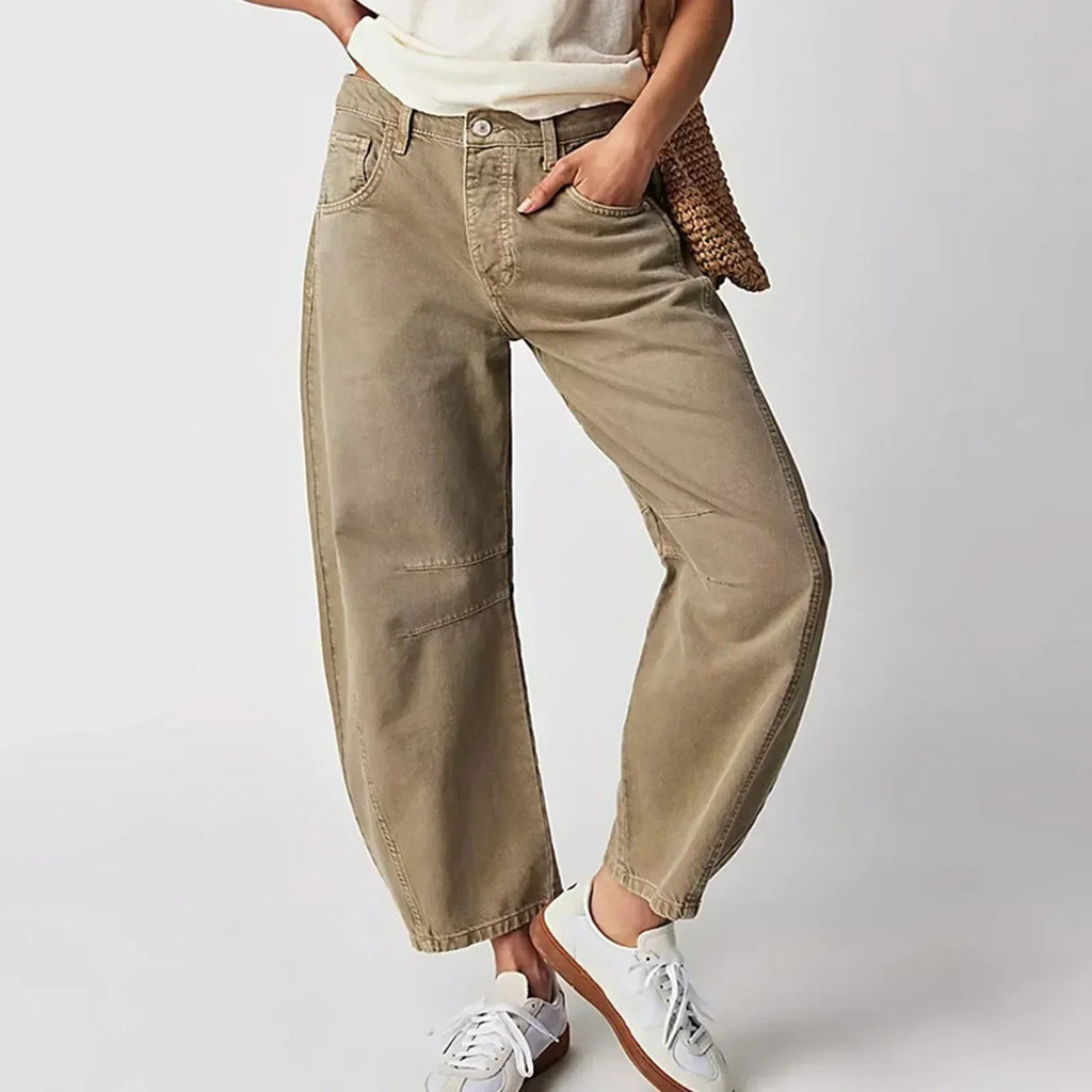 Deloise - Women's Relaxed Fit Wide-Leg Jeans