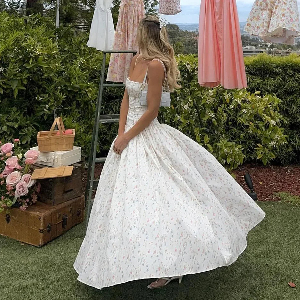 Olivietta's Floral Print Midi Sundress for Women - gallery