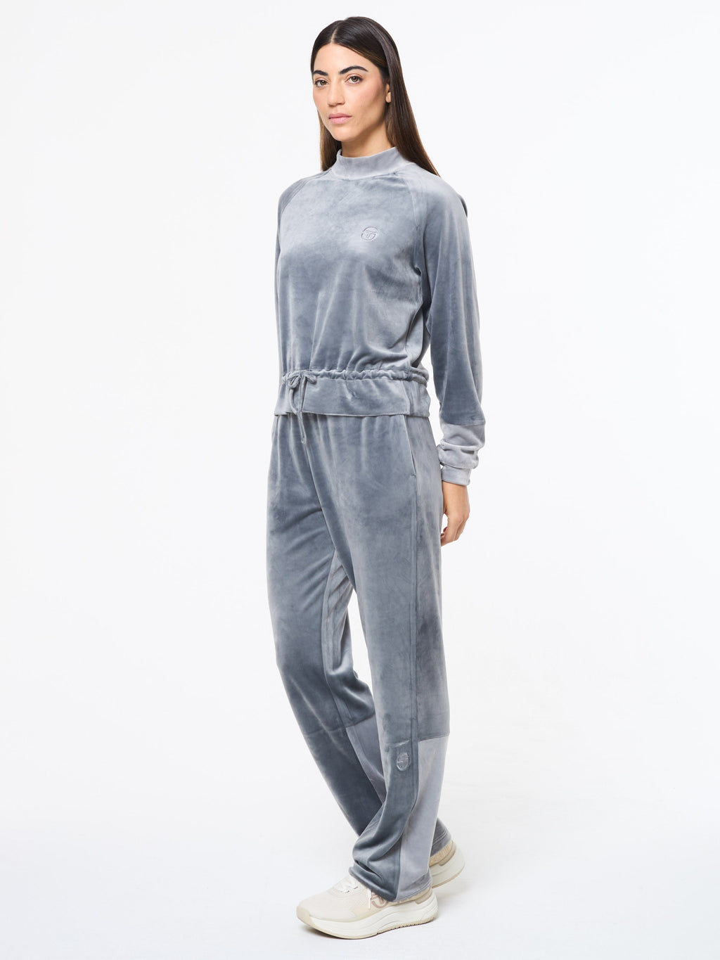 Quiet Shade Velour Long-Sleeve Top for Women — Mock Neck Sporty - gallery