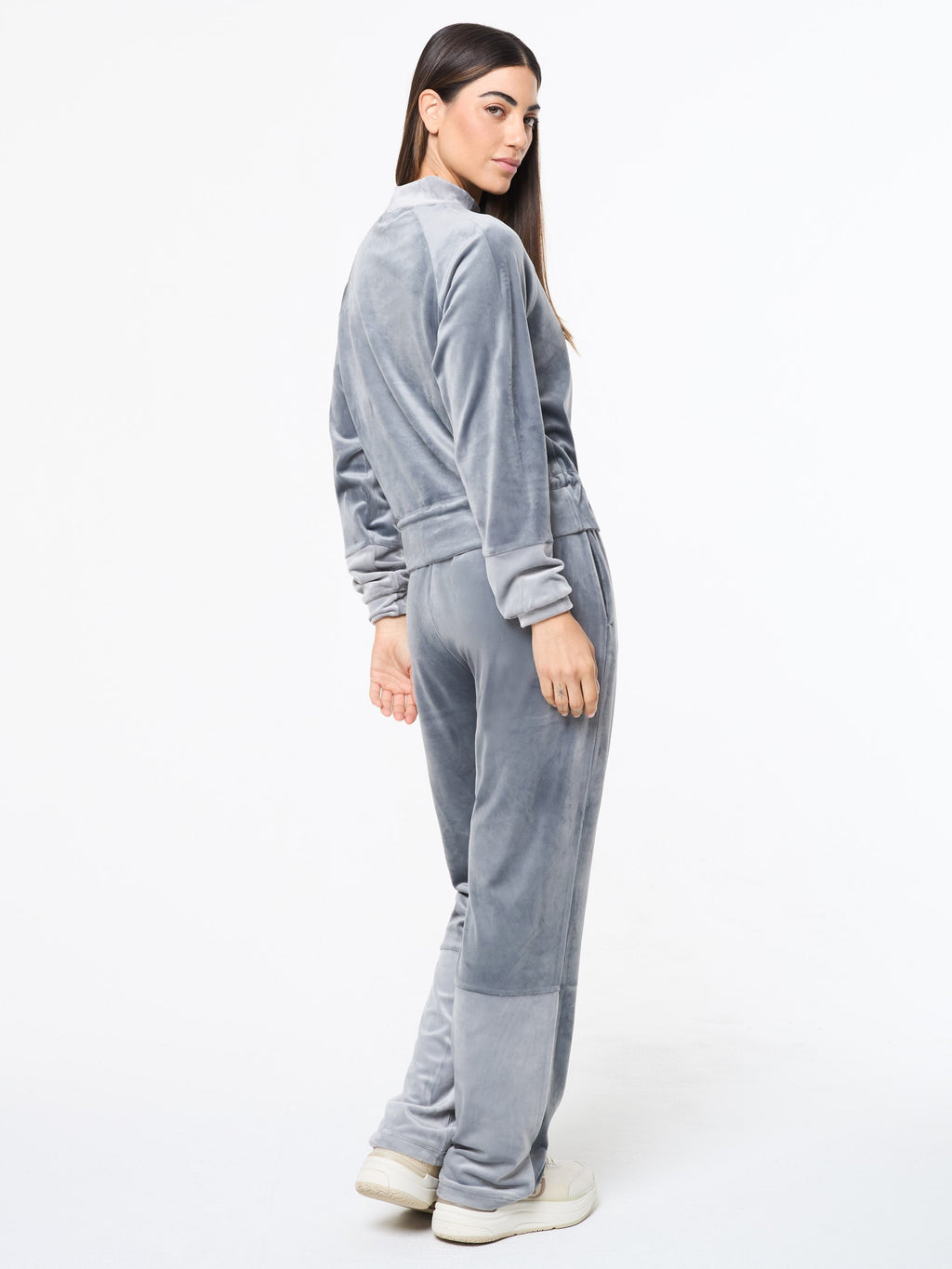 Quiet Shade Velour Long-Sleeve Top for Women — Mock Neck Sporty - gallery