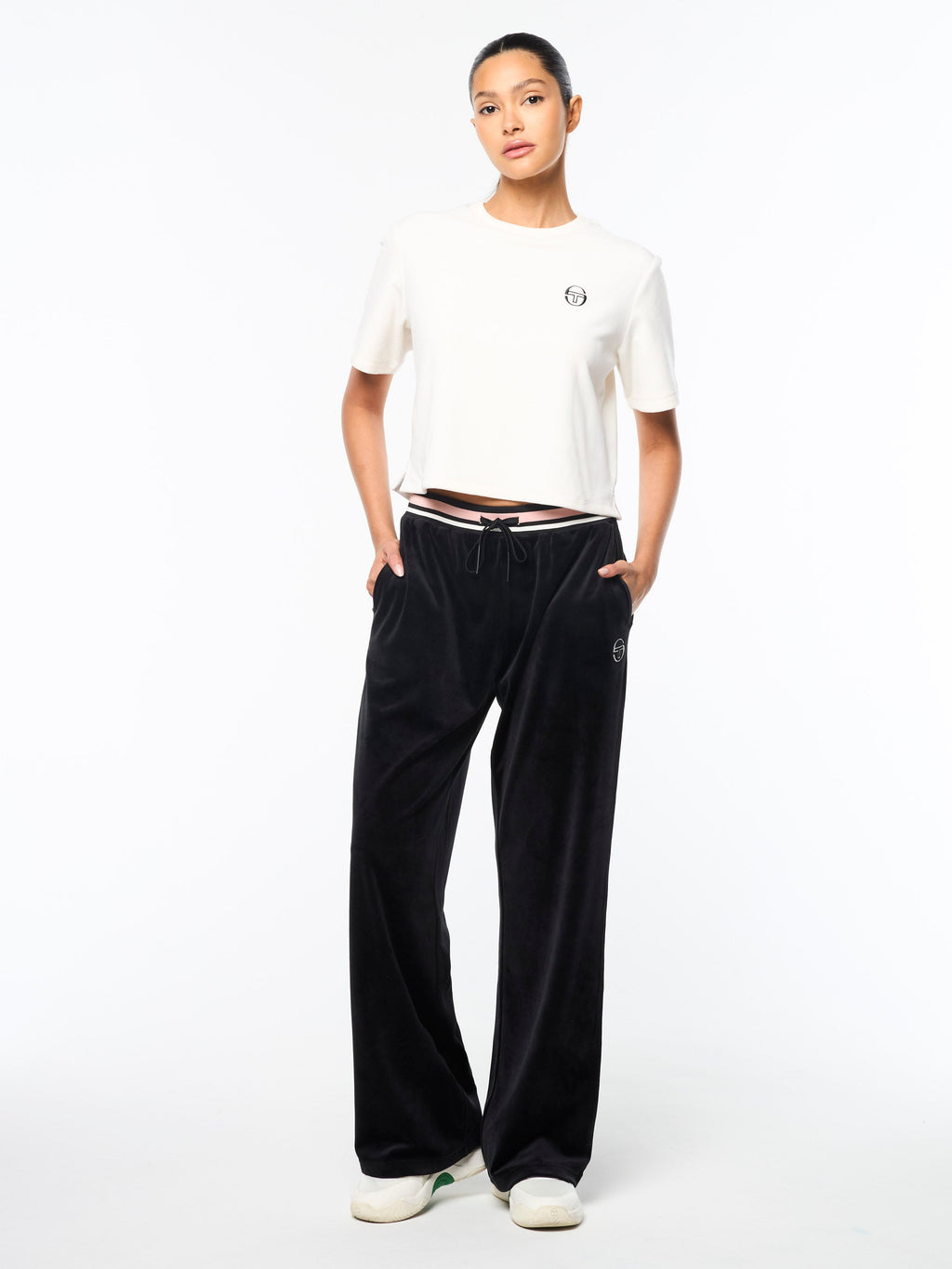 Adele Velour T-Shirt for Women — Sporty Comfort Fit - gallery