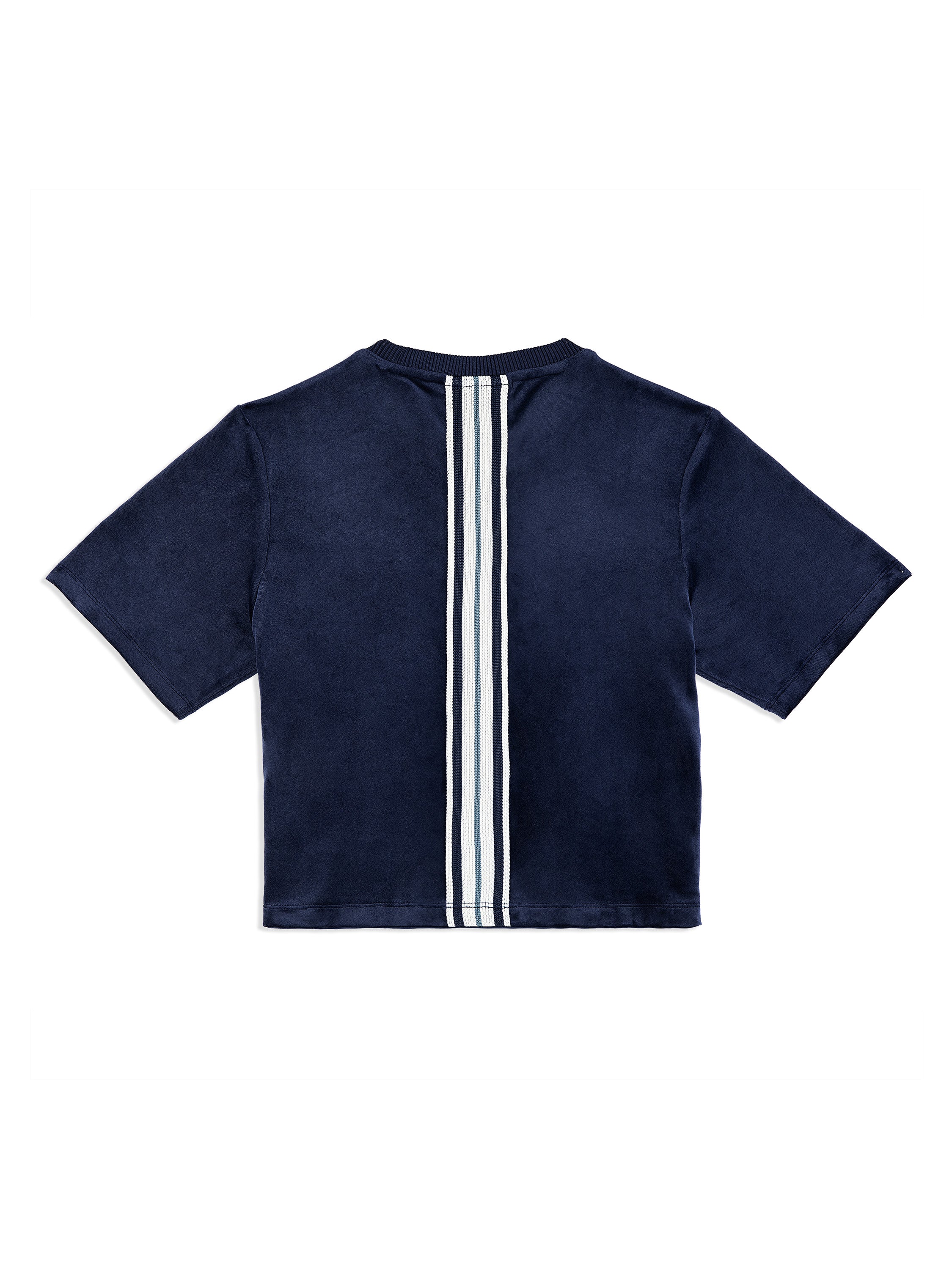 Adele Velour T-Shirt for Women — Sporty Design in Blue - gallery