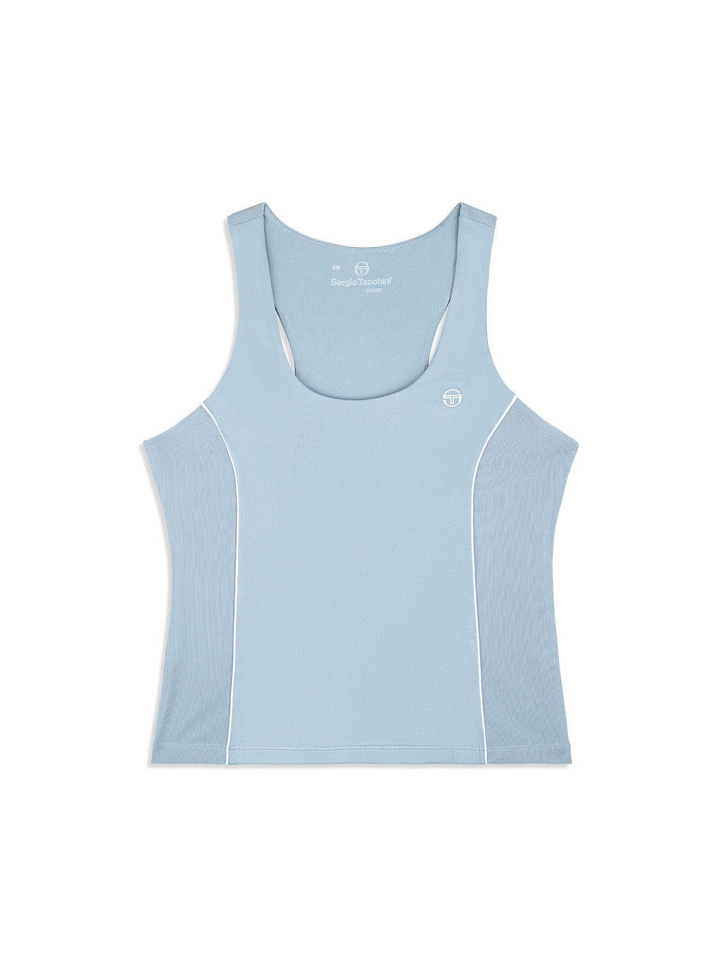 Scoop Neck Racerback Tank Top for Women — Mesh Panels Active Wear - gallery