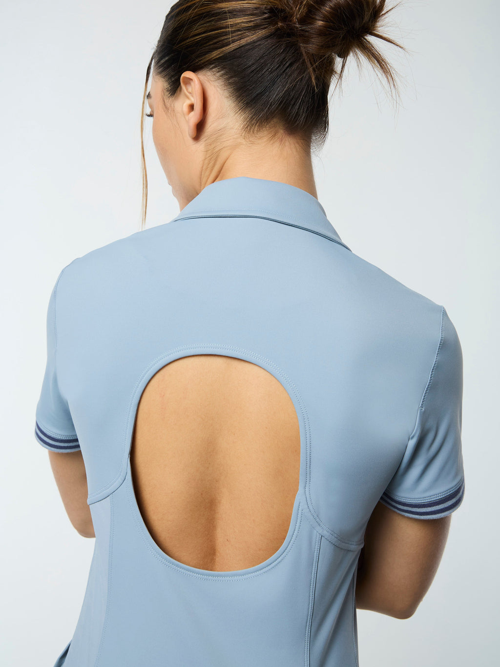 Performance Stretch Tennis Dress for Women — Cutout Back Princess Seams - gallery