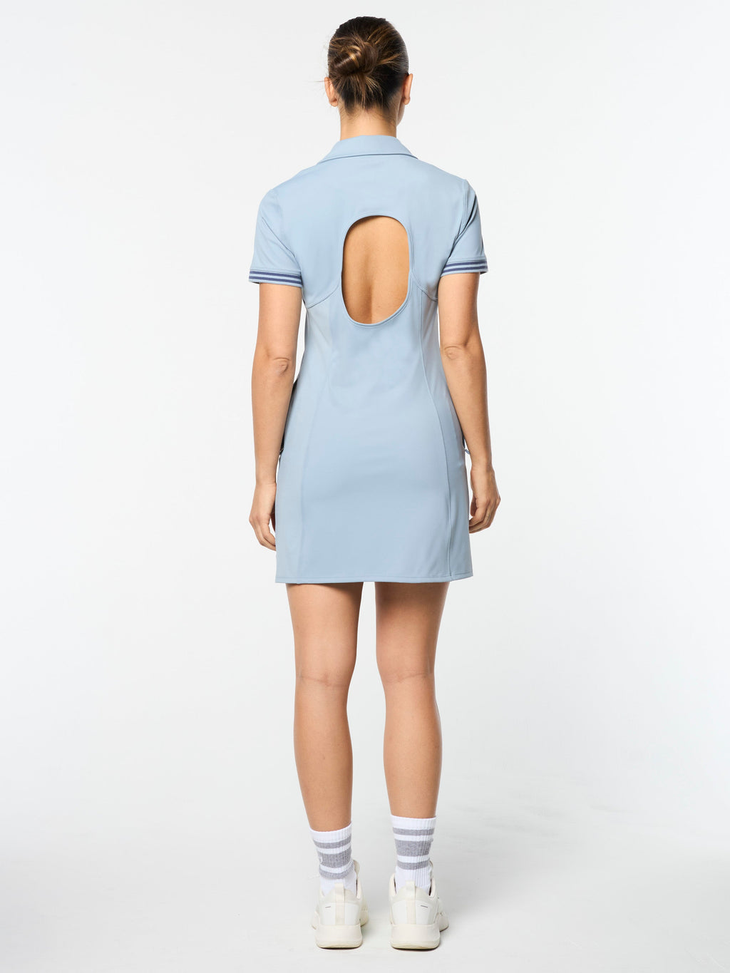 Performance Stretch Tennis Dress for Women — Cutout Back Princess Seams - gallery