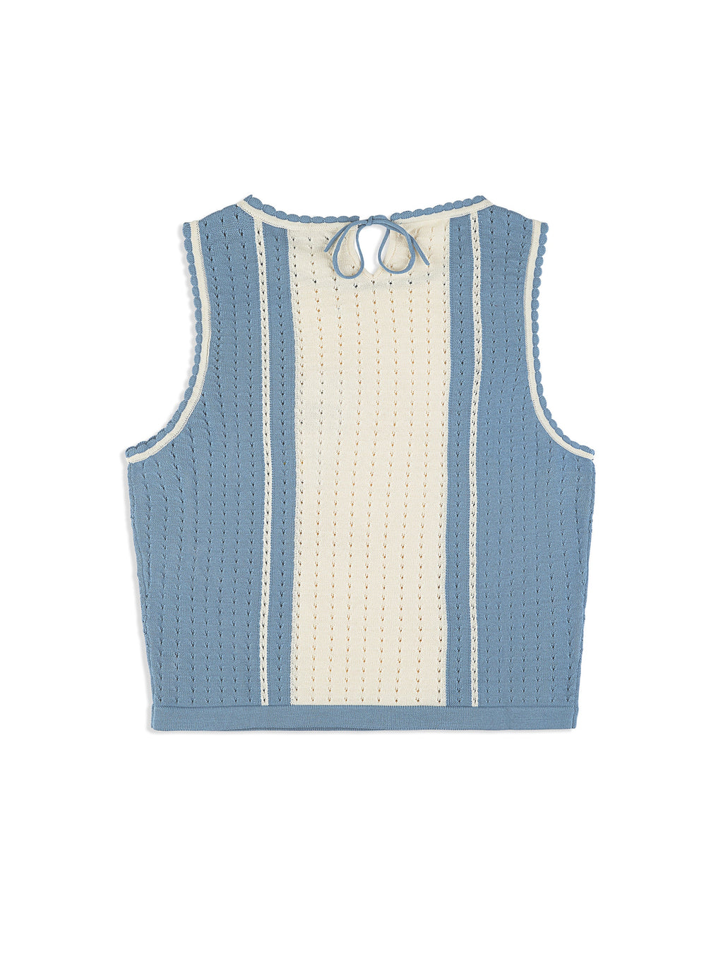 Pointelle Open-Knit Cotton Top for Women - gallery