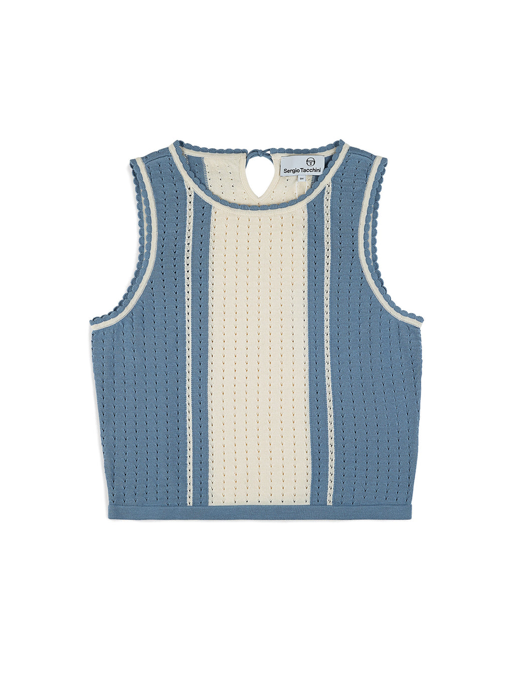 Pointelle Open-Knit Cotton Top for Women - gallery