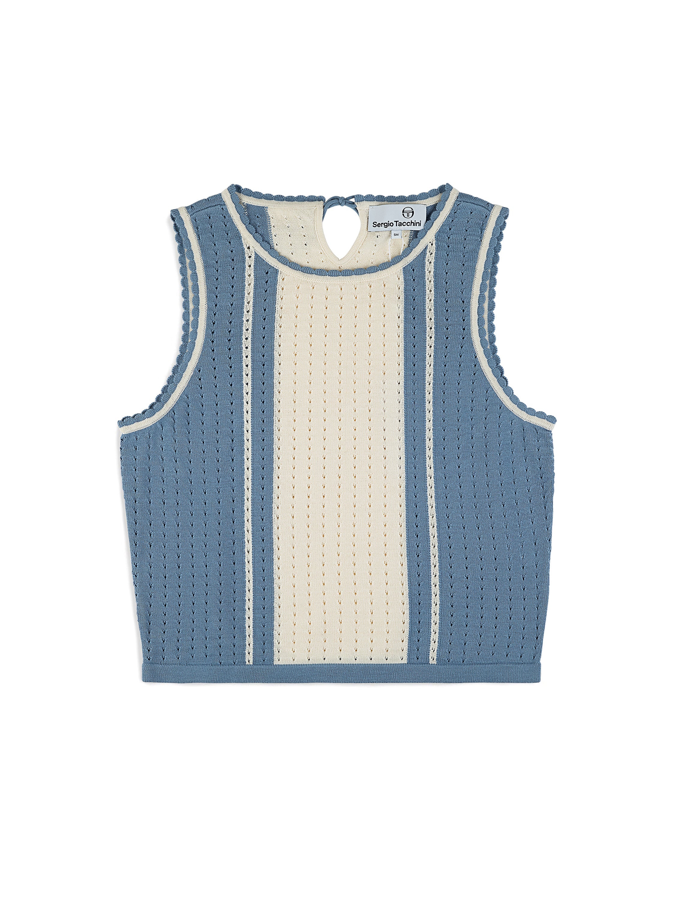 Pointelle Open-Knit Cotton Top for Women - gallery