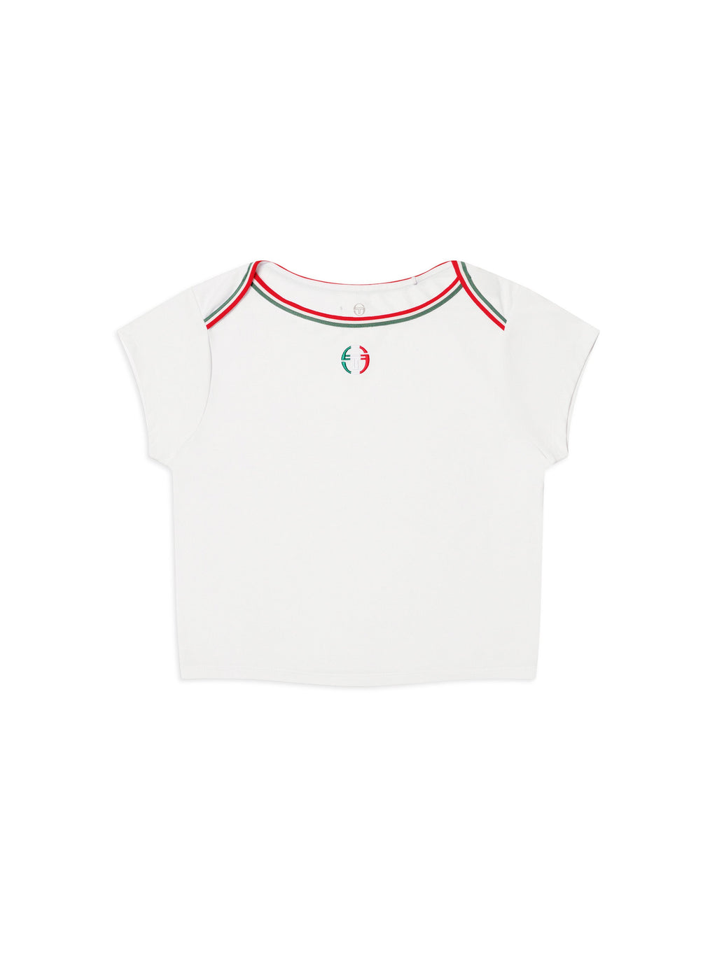 Italian Heritage Tricolour T-Shirt for Women — White - gallery
