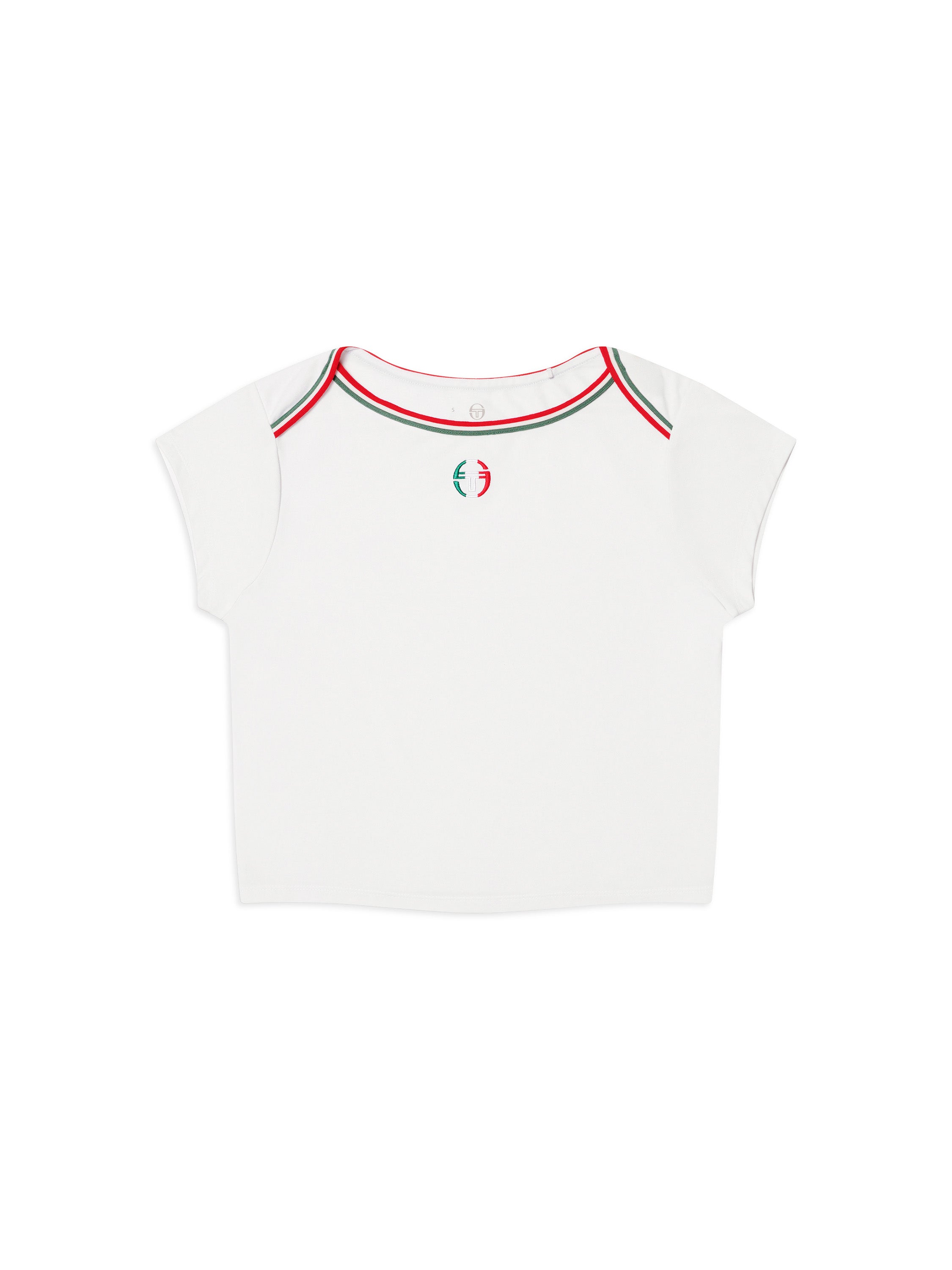 Italian Heritage Tricolour T-Shirt for Women — White - gallery