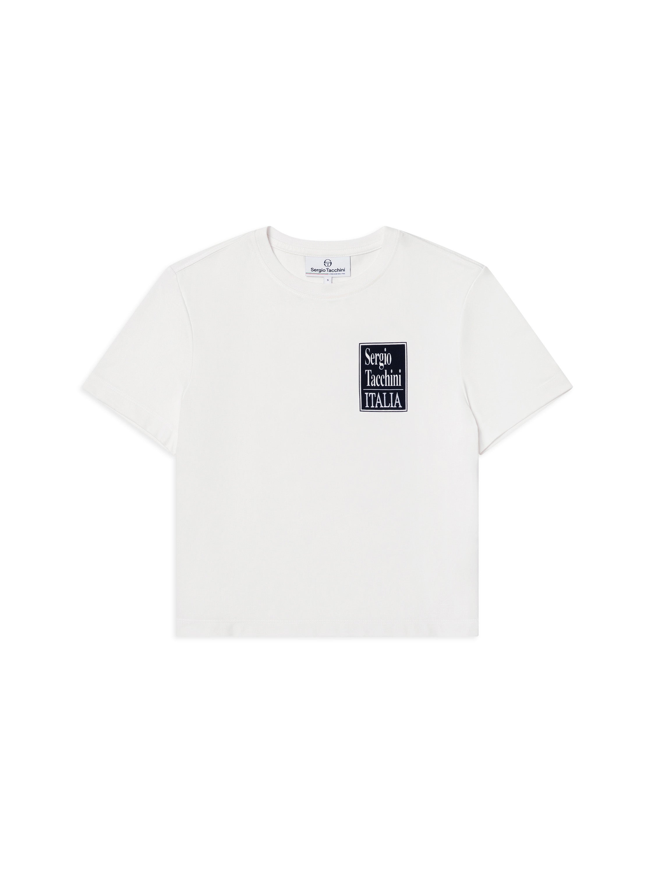 Italian Logo Jersey T-Shirt for Women — White - gallery