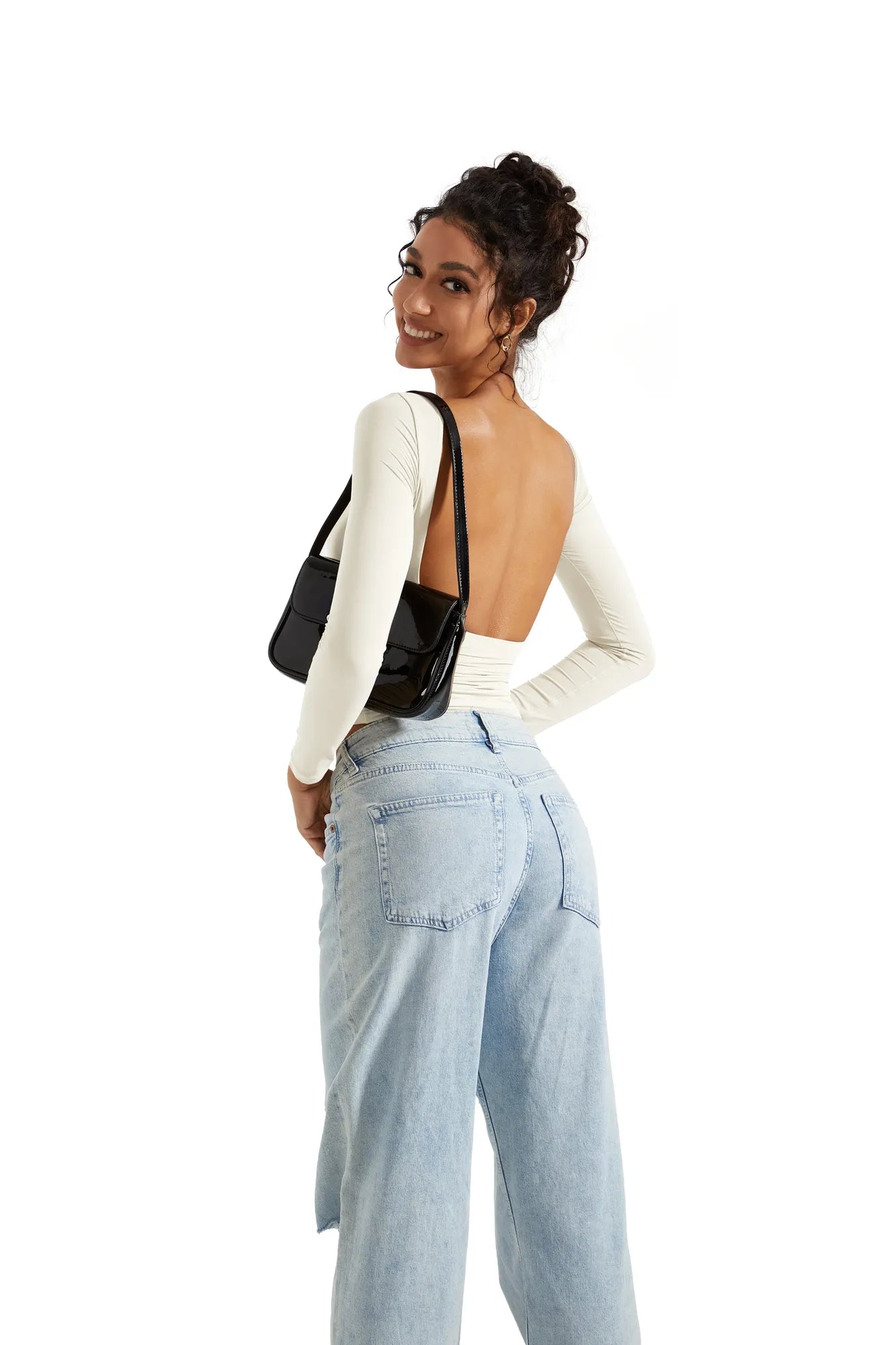 Buttery Soft Open-Back Long-Sleeve Shirt for Women - gallery