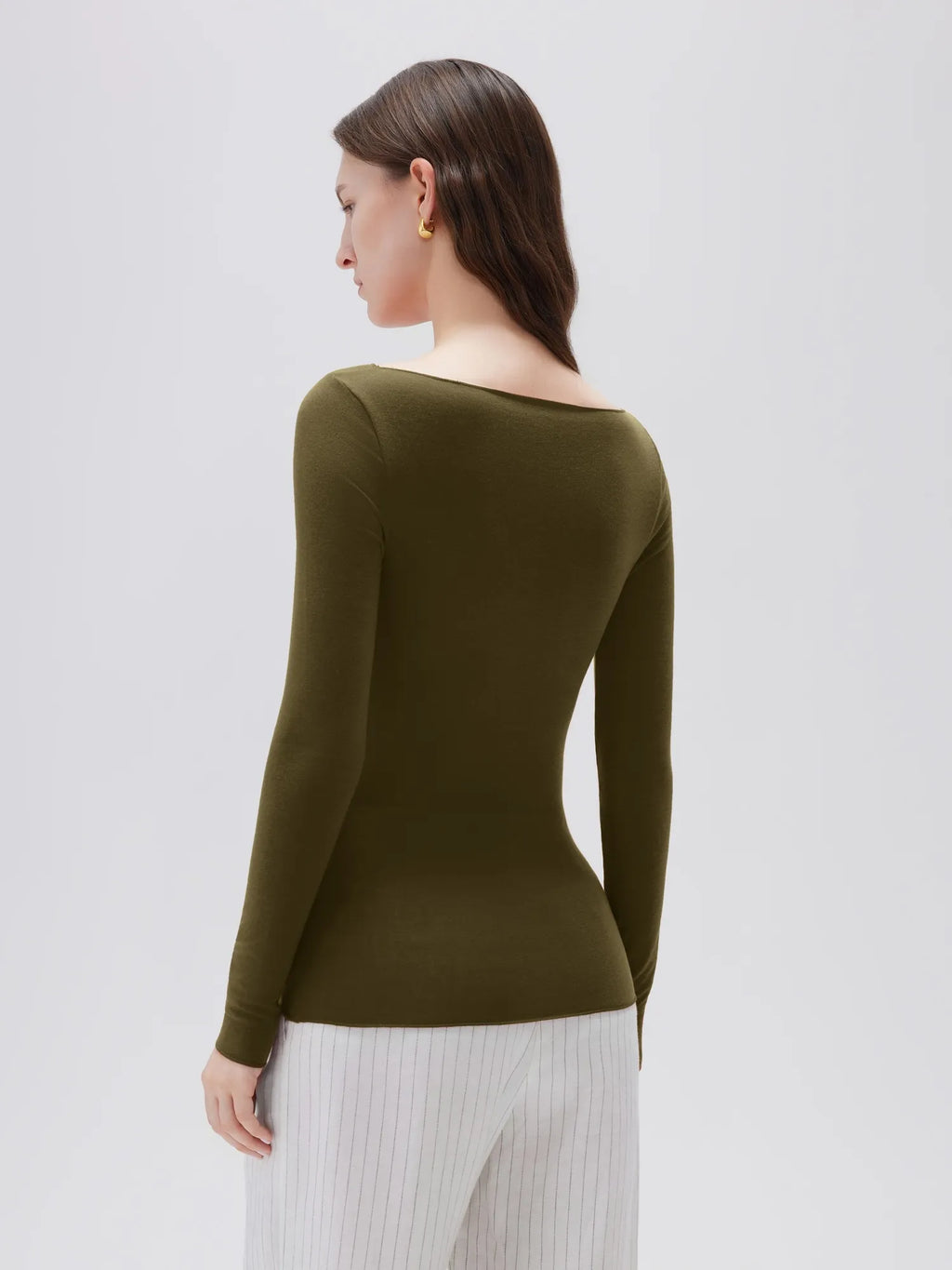 Cloud Cashmere Boat-Neck Long-Sleeve Shirt for Women - gallery