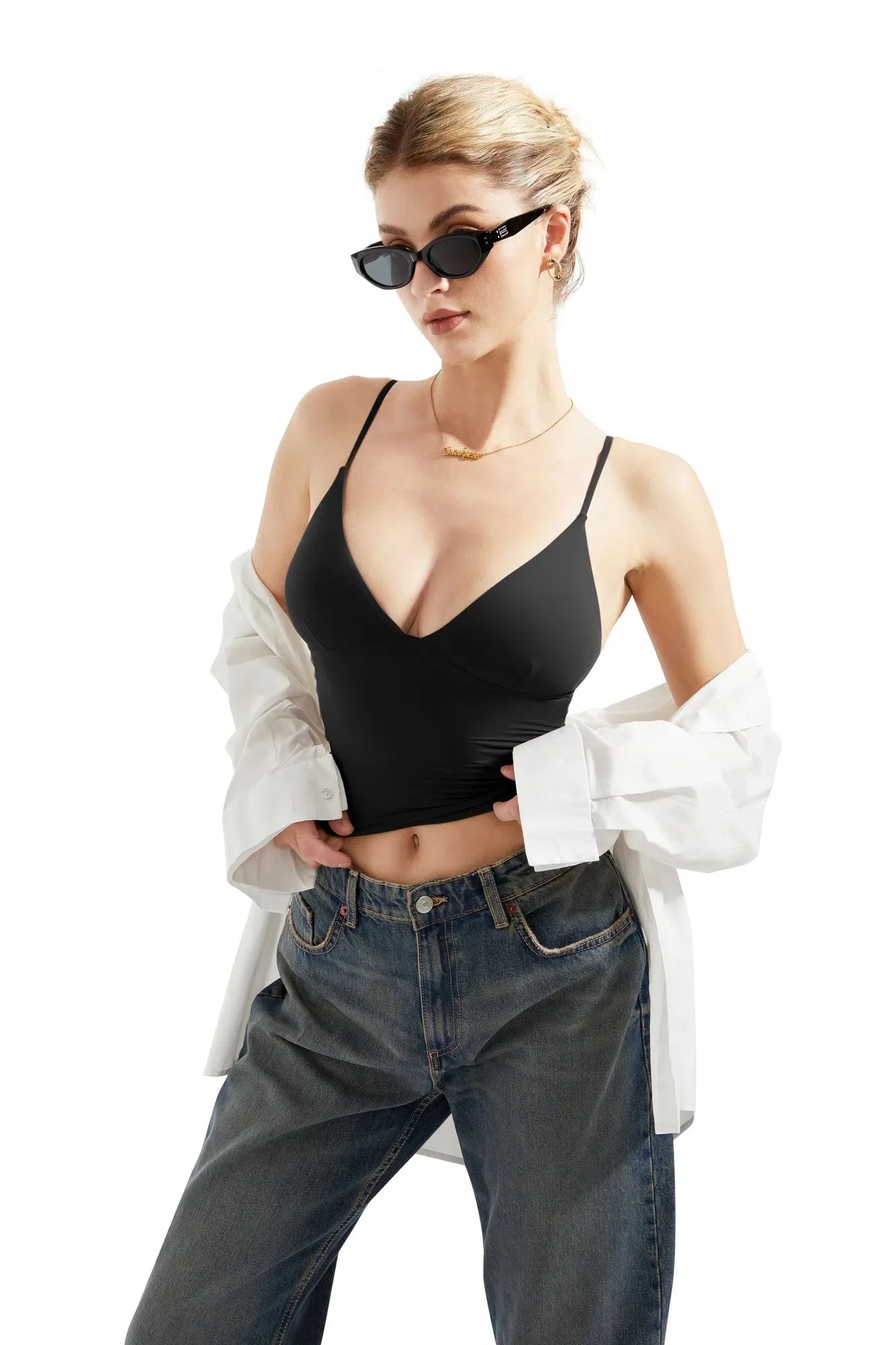 Buttery Soft V-Neck Cami Tank Top for Women - gallery