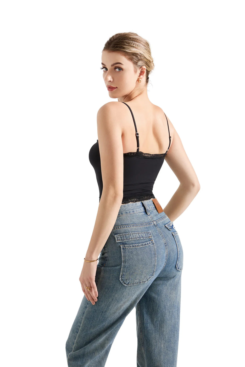 Buttery Soft Cami Lace Tank Top for Women — Slimming Fit - gallery