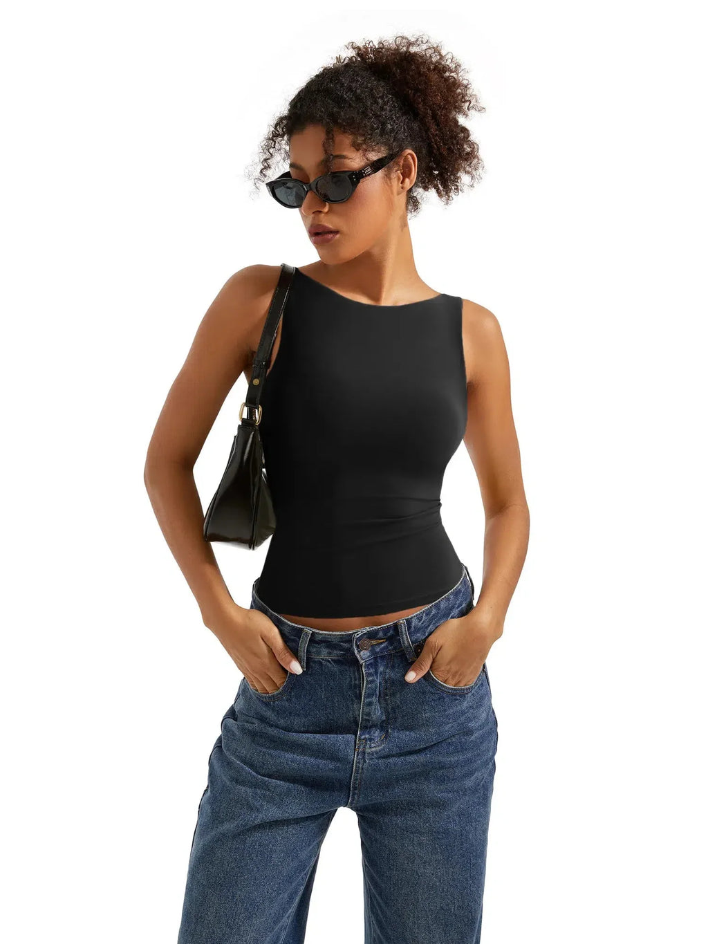 Buttery Soft Backless Boat-Neck Tank Top for Women - gallery