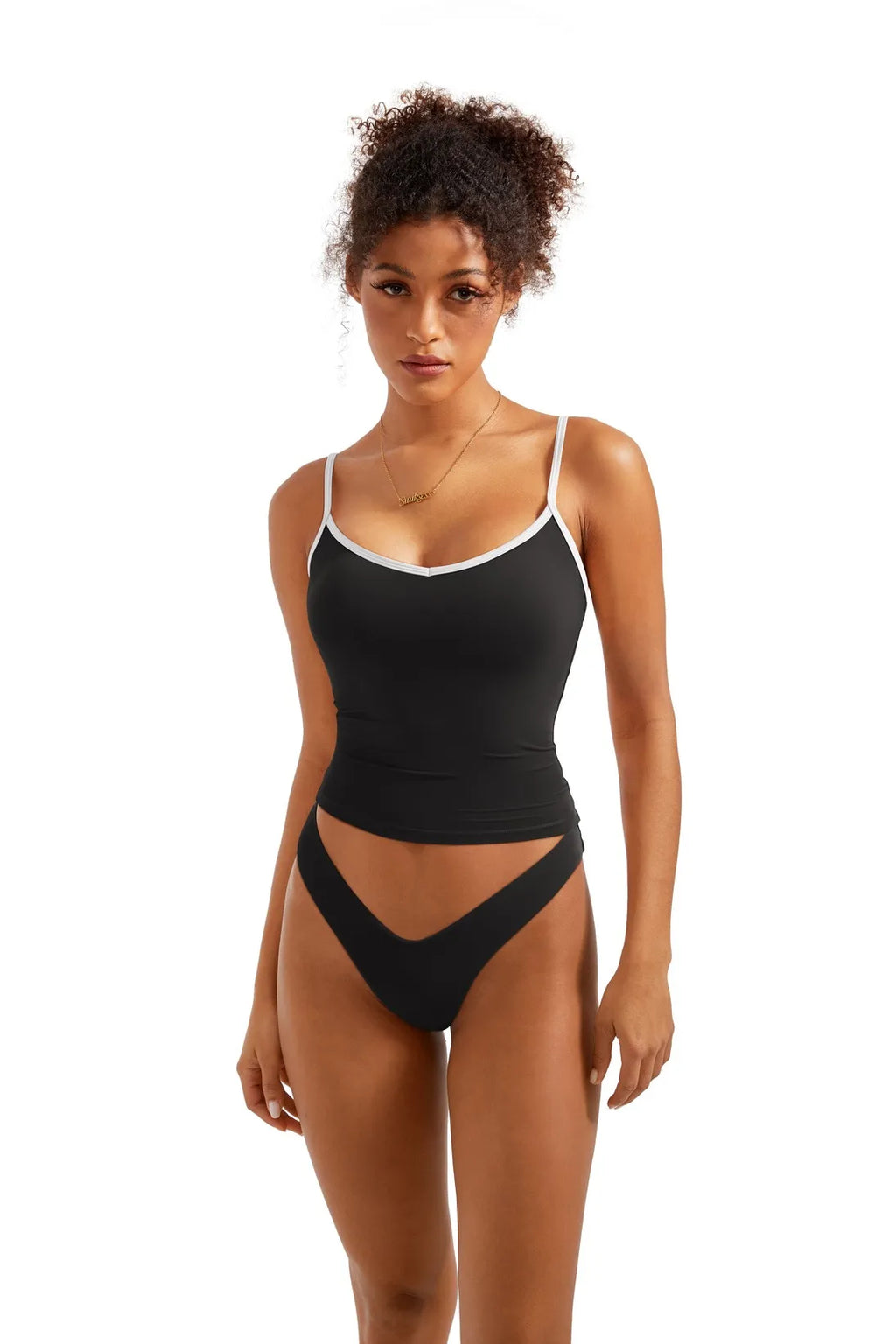 Cami V-Neck Tank Top for Women — Open-Back Style