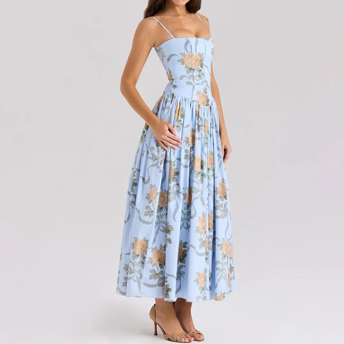 Olivietta's Floral Print Midi Sundress for Women - gallery