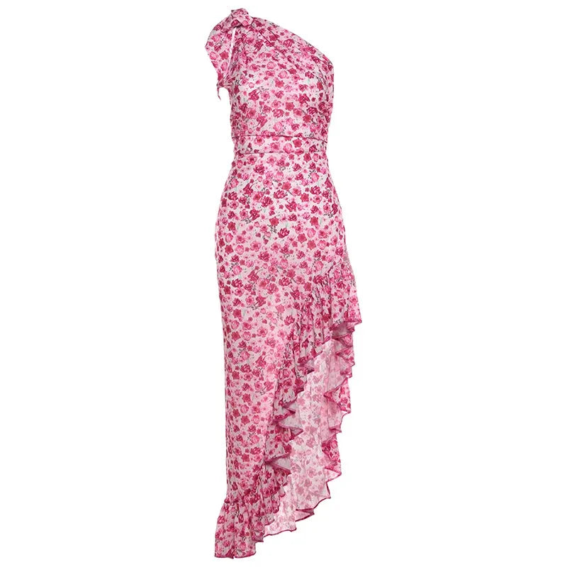 Yara Flowers Print Midi Dress for Women