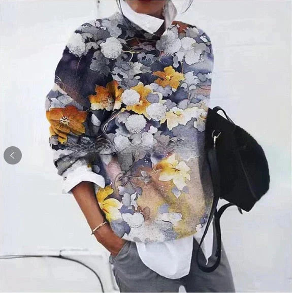 Stylish Graphic Knit Sweater