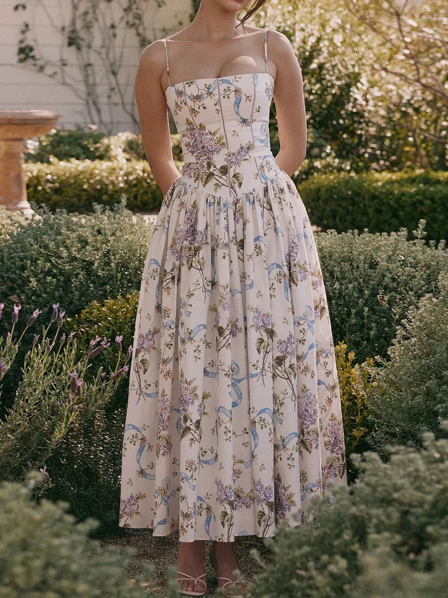 Olivietta's Floral Print Midi Sundress for Women - gallery