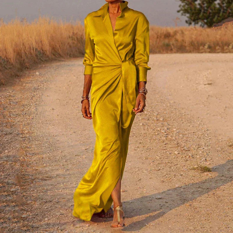 Stylish Women's Summer Dress Featuring a Wrap Neckline